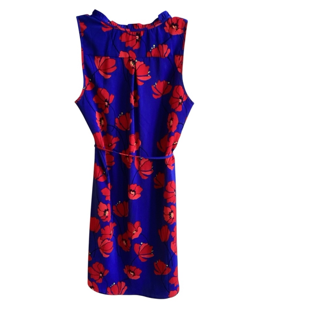 41 Hawthorne Red Poppy Print Sleeveless Dress Misses size M - Picture 4 of 5